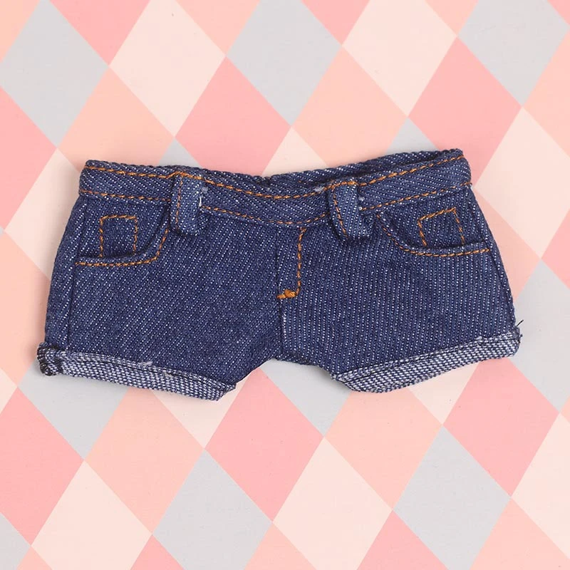 Doll Denim and Casual Pants Collection — Dark blue classic belt-loop cuffed denim pants