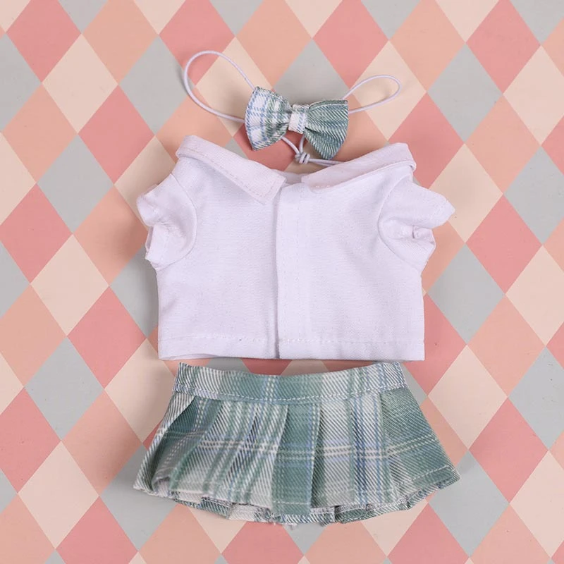 JK Pleated Doll Skirt Sets — JK pleated skirt bow tie shirt 3-piece set - Cedar