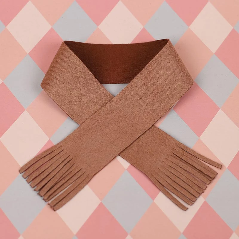 Mini Doll Scarves — Brown scarf