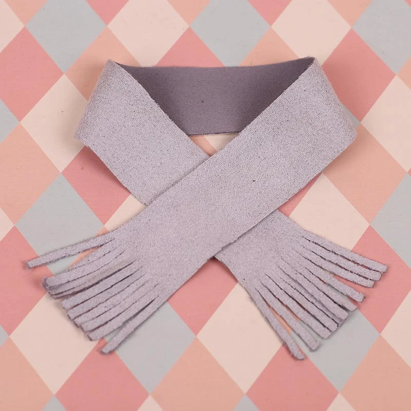 Mini Doll Scarves — Light grey scarf