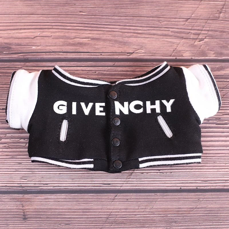 Mini Doll Varsity Jackets and Shirts — 20 cm Black varsity jacket single piece