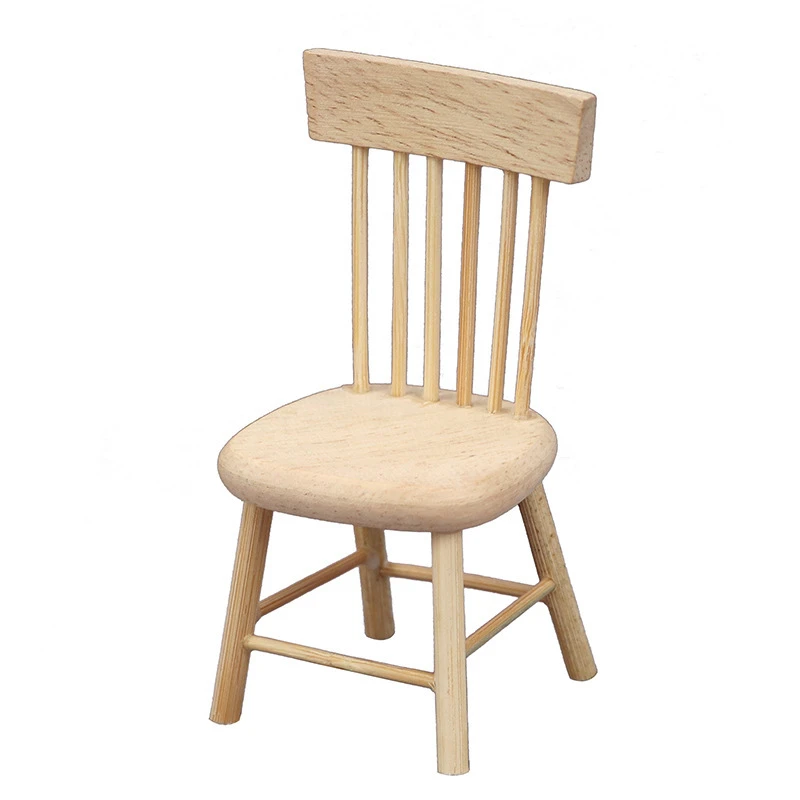 Miniature Dining Table and Chairs — Chair Unpainted blank