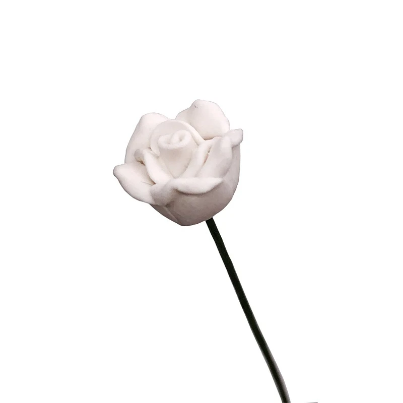 Miniature Rose Stems in Three Colours — White
