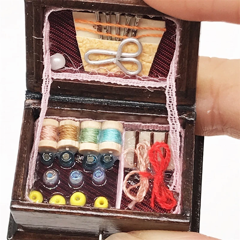 Vintage Miniature Sewing Box — Main product photo