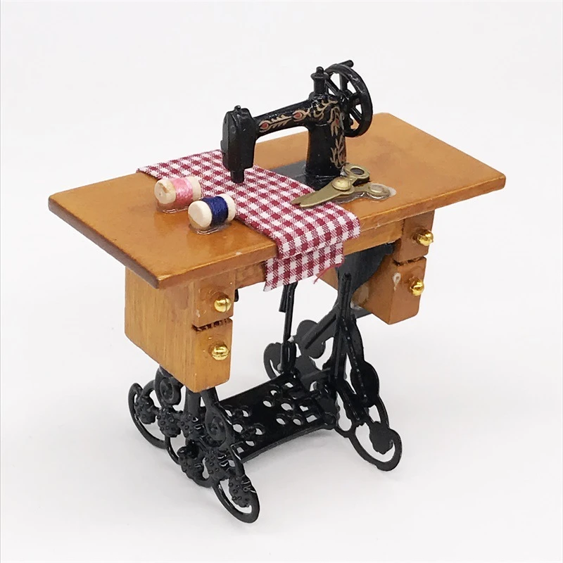 Vintage Miniature Sewing Machine — custom doll clothing and miniature accessory