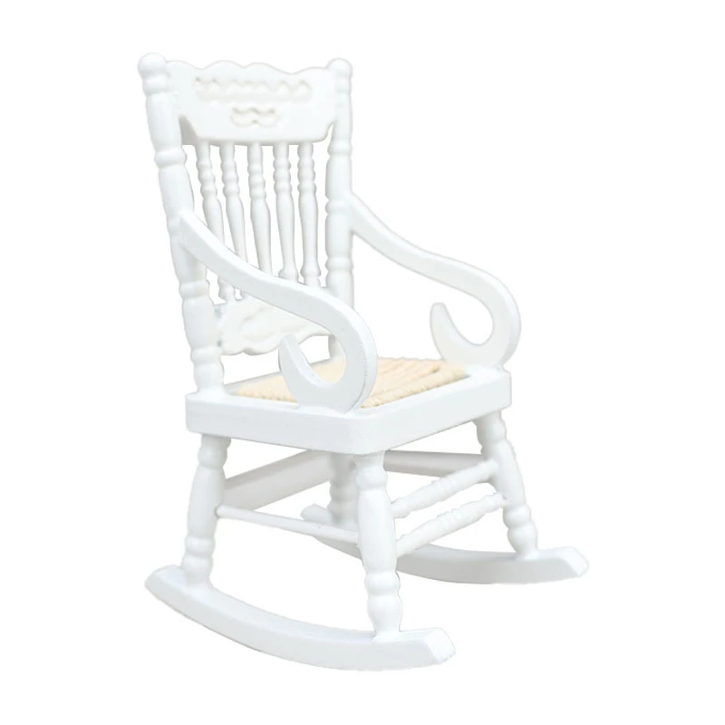 Miniature Woven Rocking Chair — custom doll clothing and miniature accessory