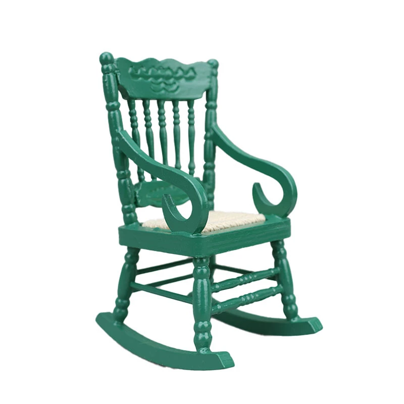 Miniature Woven Rocking Chair — Green