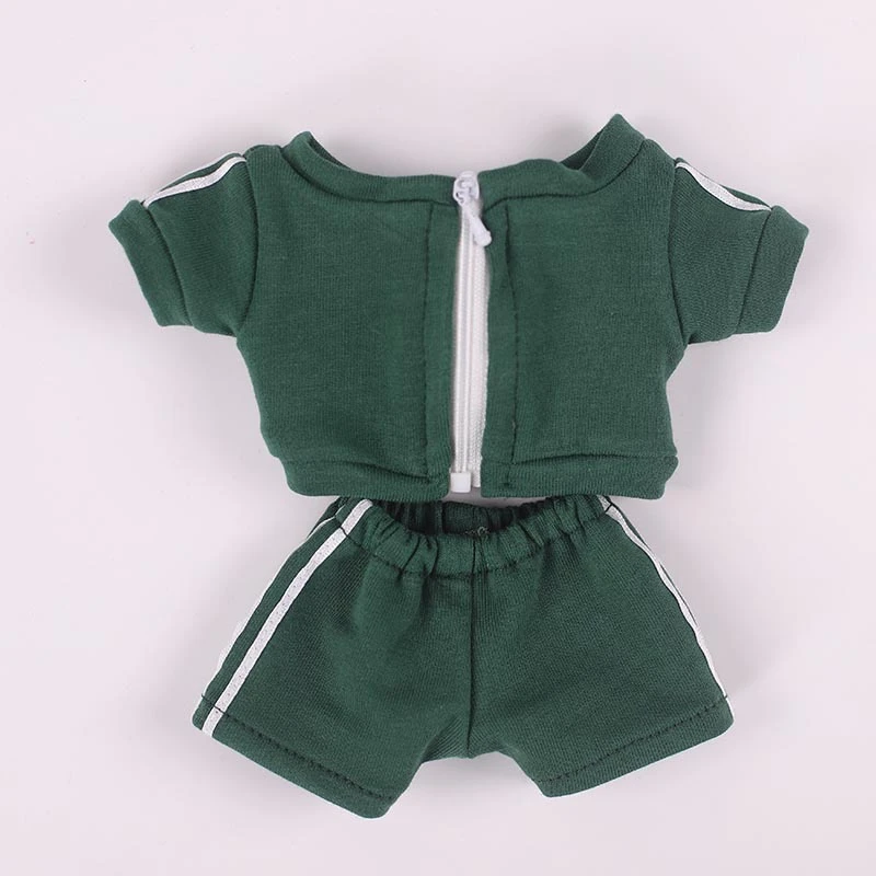 Two-Piece Doll Tracksuits — Green blank tracksuit 2-piece set